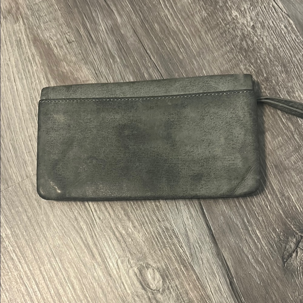 Gray  Hobo Leather Wallet